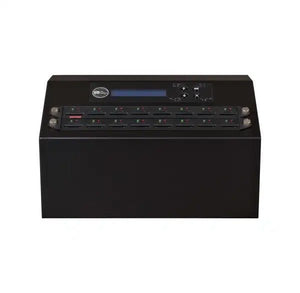 SD 3.0 series memory card duplicator rear panel and ports