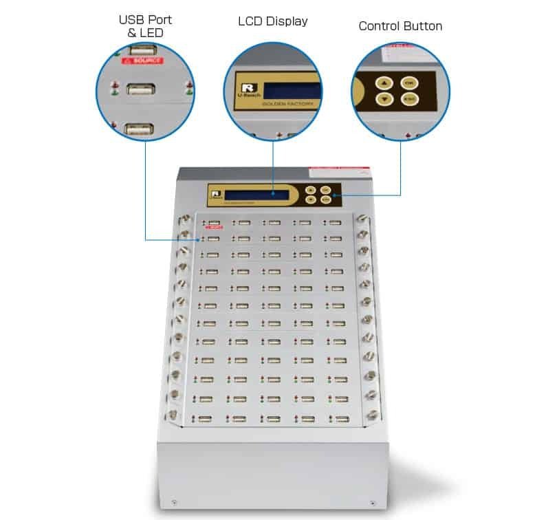 USB Duplicator and Sanitizer - Golden/Silver Series image 3 product photo