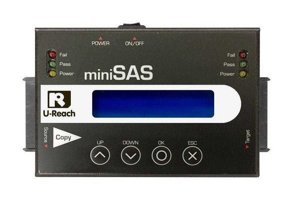 MiniSAS SAS Series 2.5″/3.5″ SATA/SAS HDD/SSD Duplicator and Sanitizer 1 to 1 image 1 product photo