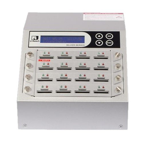SD/MicroSD Card Duplicator and Sanitizer - Silver Series image 1 product photo